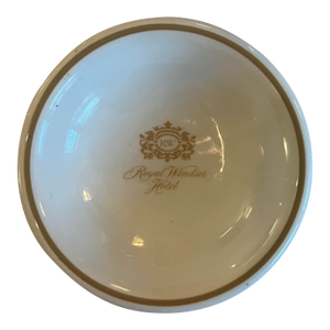 1960s Windsor Hotel Butter Pat Ironstone Dish English Uk Souvenir Hotelware