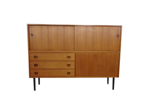 Teak Sideboard with Top, 1960s, Set of 2