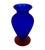 Mid-Century Modern Blue & Tangerine Satin Glass Vase - Attributed to Carlo Moretti For Sale - Image 3 of 10