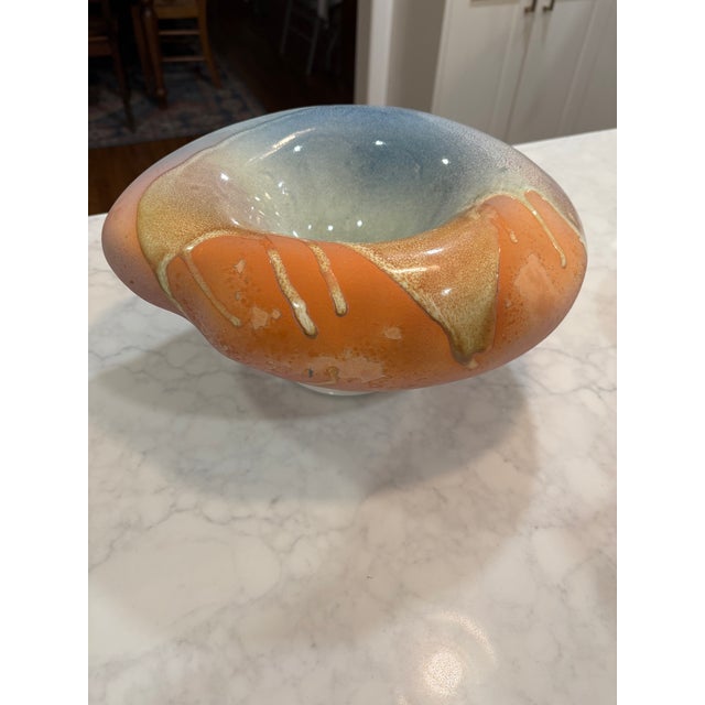 Vintage 1980’s sculptured bowl by To y Evan’s , signed and numbered by the artist. 14x10x6