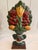 Late 20th Century Folk Art Papier-Mâché Floral Mantel Garnitures - A Pair For Sale - Image 9 of 10