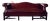 Mid 20th Century Gunlocke Oxblood Leather Camelback Sofa With Nailhead Trim For Sale