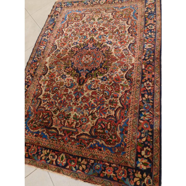 Textile 1940s Hand Made Persian Rug 4'10"x 7' For Sale - Image 7 of 12