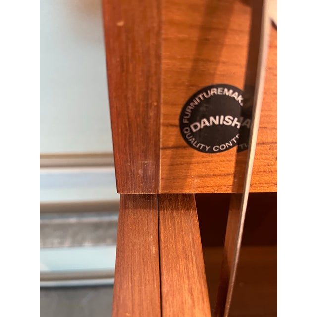 Mid-Century Modern 1960s Komfort Made in Denmark a Mid-Century Danish Modern Teak Flip-Top Vanity Desk For Sale - Image 3 of 12