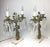 Figurative Pair of Late 19th Century Brass Figural Candelabra Lamps With Prisms For Sale - Image 3 of 12