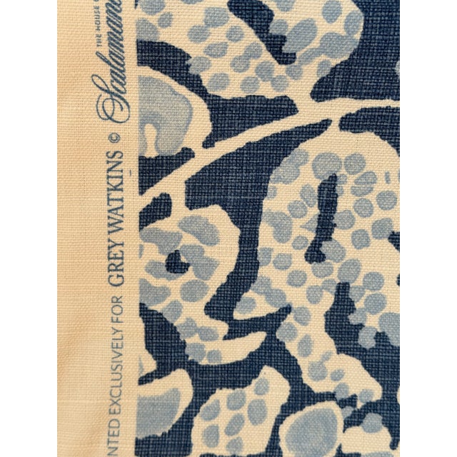 The House of Scalamandre Scalamandre Grey Watkins Maiden Floral Denim Fabric 2 Yards Gw166290003 Folklore Collection For Sale - Image 4 of 5
