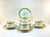 Haviland & Co. 1960s Haviland Vieux Paris Green 12-Piece Porcelain Set – Teacup Dessert Set, Tiffany & Co. For Sale - Image 4 of 8