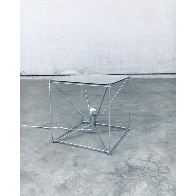 Cubist Coffee Table with Lamp attributed to Max Sauze, France 1960s For Sale - Image 15 of 18