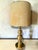 Mid-Century Modern Vintage Boulanger Brass Table Lamp with Original Shade, France, 1970s For Sale - Image 3 of 8