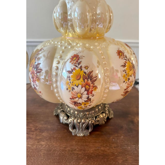 Mid 20th Century Mid 20th Century Carl Falkestein Bubble Regency Beaded Lamps - a Pair For Sale - Image 5 of 12