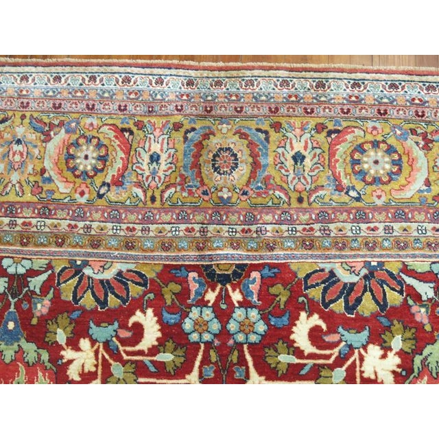 Fine quality authentic Classic all-over Persian Tabriz or Sarouk Jewel Tone rug Measures: 9'11'' x 13'1''.
