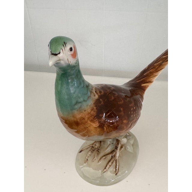 Ceramic Porcelain Pheasant Statue from Royal Dux, 1960s For Sale - Image 7 of 11