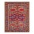 1900s Multicolor Medallion Tribal Antique Caucasian Zeychor Rug 4'2" X5'0" Handknotted Wool Carpet For Sale