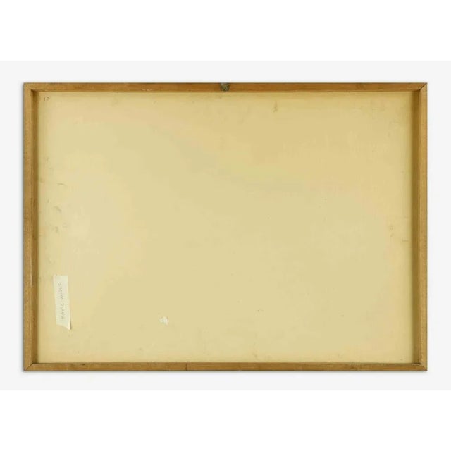 Carlo Cego, A Poet, 1966, Watercolor Drawing on Paper, Framed For Sale - Image 3 of 4