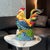 Traditional Hand-Painted Porcelain Rooster Figurine – 12.4" Colorful Ceramic Bird Sculpture For Sale - Image 3 of 5