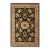 Shabby Chic Medallion 1990's Pak-Persian Black/Beige Wool Rug - 4'2'' X 6'2'' For Sale