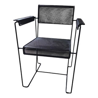 Minimalist Perforated Steel Chairs, Netherlands, 1970s, Set of 4 For Sale