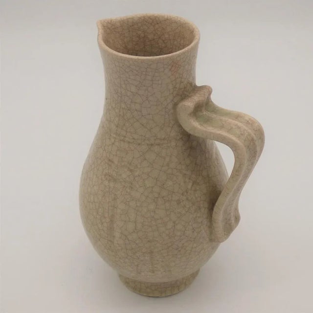 Beige Art Nouveau Ceramic Vase, 1890s For Sale - Image 8 of 11