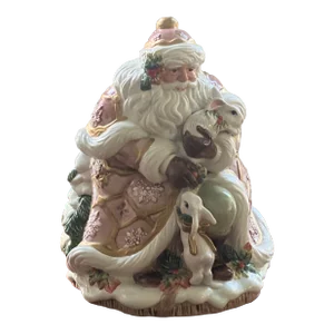 1990s Fitz and Floyd Santa Claus Lidded Jar