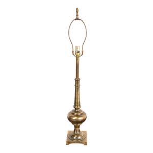 Ralph Lauren Style Mid-Century Hollywood Regency Tall Brass Table Lamp