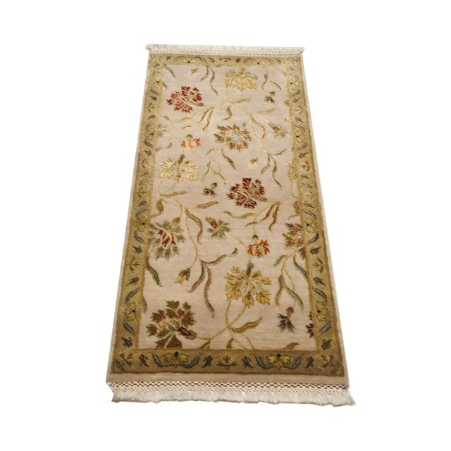 Handmade Wool and Silk Jaipur Carpets, 1980s, Set of 2, in Flawless conditions. Designed 1980 to 1989