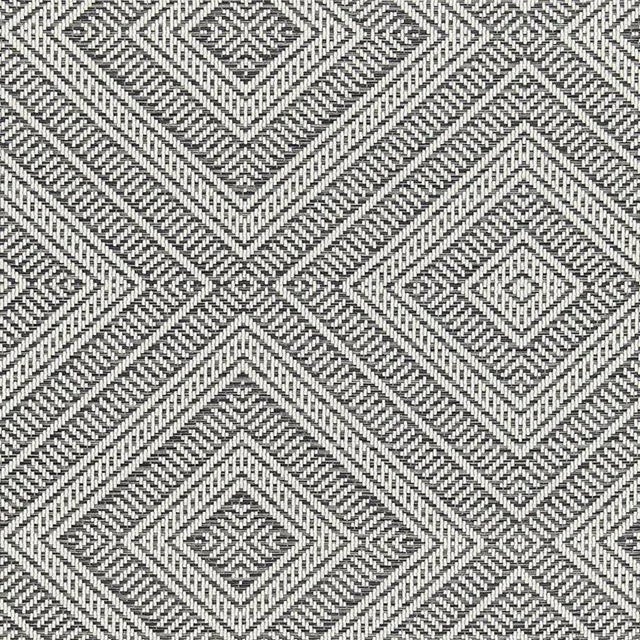 Sample - Schumacher Tortola Indoor & Outdoor Fabric in Oxford Grey For Sale