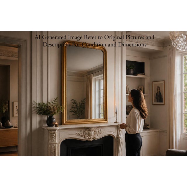 Antique Large 19th Century Quality Overmantel Wall Mirror – Gilt Statement Piece This large 19th-century antique...