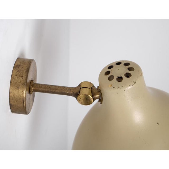 Swedish Modern Wall Lamp attributed to Asea, 1940s, Set of 2 For Sale - Image 6 of 10