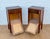 Brown French Marquetry Bedside Cabinets with Inlaid Decoration, 1940, Set of 2 For Sale - Image 8 of 10