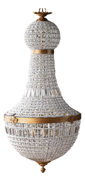 Matthew Izzo Home Bezier Prism Glass Chandelier With Antique Brass Finish Detail Over Iron - Large