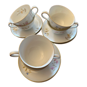 1950s Rosenthal Selb Germany Tea Cup and Saucer "Helena" Pattern - Set for 6