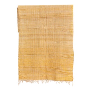 Organic Peace Silk Throw, Summer Yellow For Sale