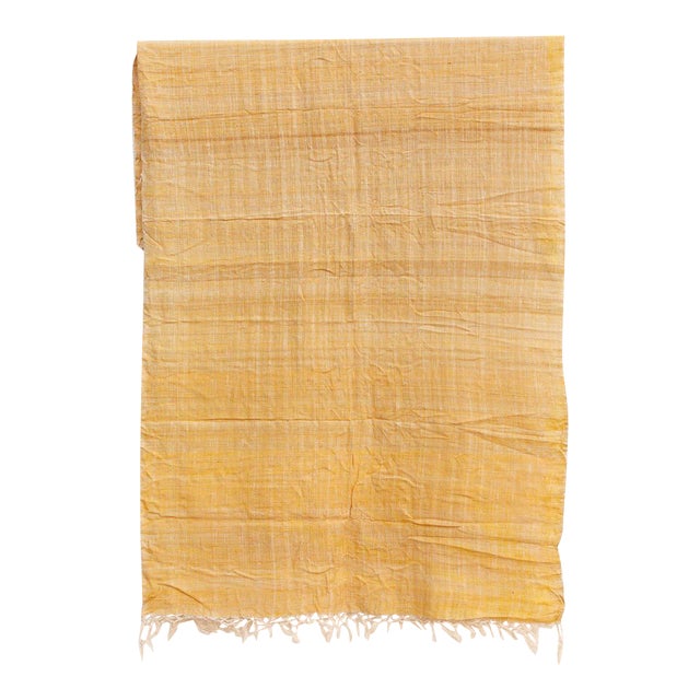 Organic Peace Silk Throw, Summer Yellow For Sale