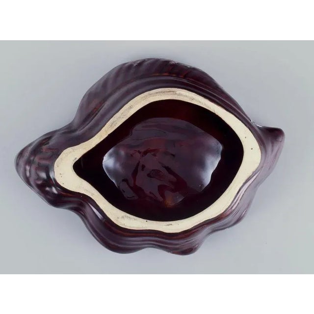 Shell-Shaped Stoneware Bowl from Vallauris, France, 1960s-1970s For Sale - Image 6 of 9