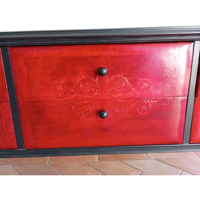 Wood Art Deco Chest of Drawers, Italy, 1970s For Sale - Image 7 of 15