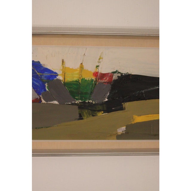 Hans Osswald, Abstract Formation Foe, 1960s, Oil on Panel, Framed For Sale - Image 9 of 13