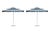 Contemporary Midnight Sun 9' Patio Umbrella, Navy Blue & White, Set of 2 For Sale - Image 3 of 3