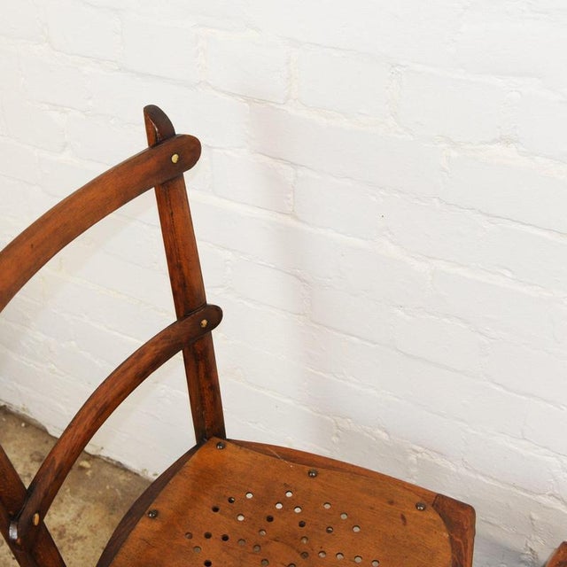 Vintage Punched Seat Dining Chairs in Wood from Luterma, Estonia, Set of 2 For Sale - Image 14 of 15