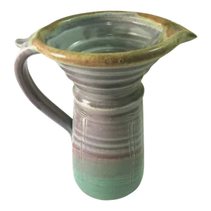 Vintage Studio Pottery Signed Gt for Gary Timinsky Ceramic Slab Pitcher/Vase-Ooak