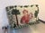 Elephant Needlepoint / Green Velvet Pompom Fringe Pillow For Sale - Image 4 of 4
