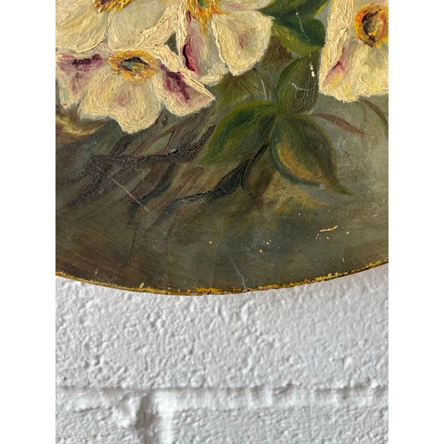 Hand Painted Paper Mache Plate For Sale In New York - Image 6 of 10