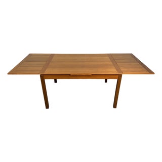 Mid-Century Modern Danish Teak Draw-Leaf Table For Sale