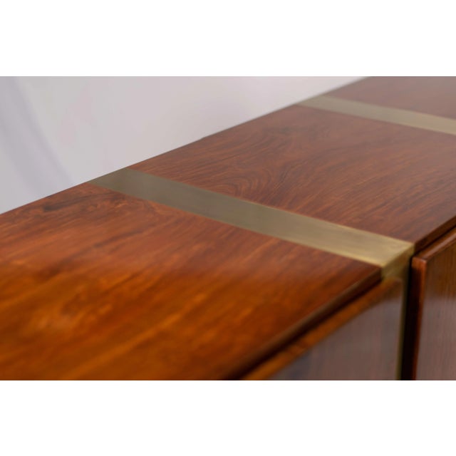 Becrux Contemporary Rosewood Finish Console From Boston Mills For Sale In Dallas - Image 6 of 10