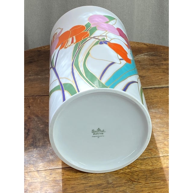 Porcelain Vase with Floral Decoration by Wolf Bauer for Rosenthal, 1970s For Sale - Image 13 of 15