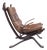 Vintage Cognac Focus Lounge Chair from Bramin Møbler, 1970s For Sale