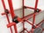 Vintage Italian Bauhaus Style Bookcase in Red Metal and Smoked Glass, 1970s For Sale - Image 10 of 15