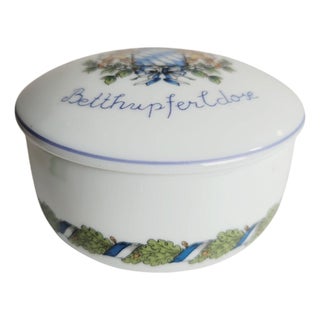 Vintage Trinket Box Bavarian Porcelain Lidded Weinstuben Mittenwald For Sale
