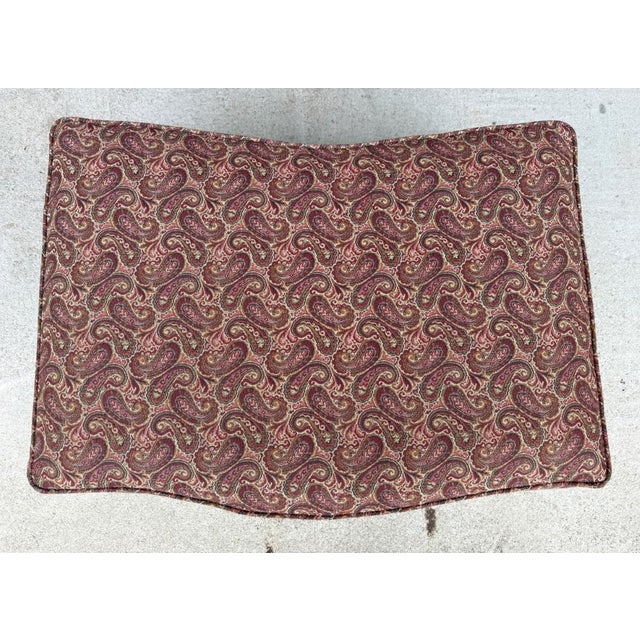Pair of Fairfield Paisley Fauteuil Chairs With Ottoman For Sale - Image 18 of 18
