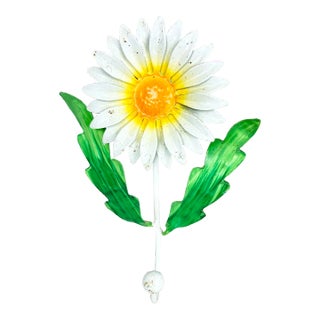 Vintage Daisy Tole Flower Hook For Sale