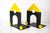 Vintage Postmodern Memphis Style Studio Architectural House Steel Metal Bookends - A Pair For Sale In Minneapolis - Image 6 of 16